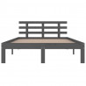 Estructura de cama madera maciza gris tamaño king 150x200 cm 4