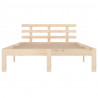 Estructura de cama de madera maciza 160x200 cm 4