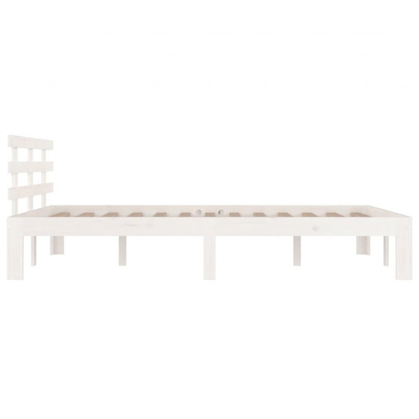 Estructura de cama de madera maciza blanco 160x200 cm M 5