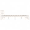 Estructura de cama madera maciza blanco super king 180x200 cm 5