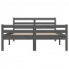 Estructura de cama madera maciza gris 120x200 cm 5