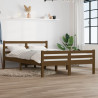 Estructura de cama king madera maciza marrón miel 150x200 cm 1