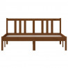 Estructura de cama madera maciza marrón miel 140x190 cm 4