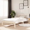 Estructura de cama madera maciza blanco 90x200 cm 1