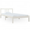 Estructura de cama madera maciza blanco 90x200 cm 2