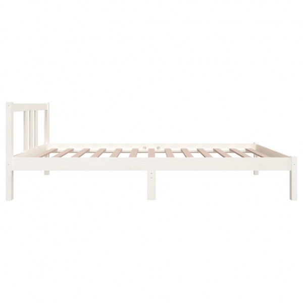 Estrutura de cama 90x200 cm madeira maciça branco M 5