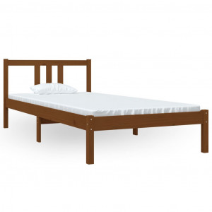 Estructura de cama madera maciza marrón miel 90x200 cm H