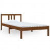 Estrutura de cama 90x200 cm madeira maciça castanho mel 2