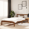 Estructura de cama madera maciza marrón miel 100x200 cm 1