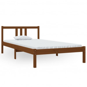 Estructura de cama madera maciza marrón miel 100x200 cm H