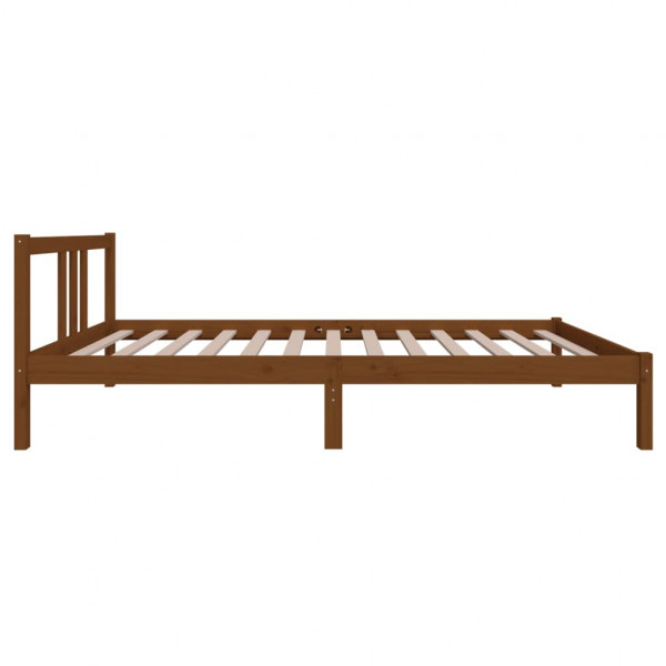 Estructura de cama madera maciza marrón miel 100x200 cm M 5