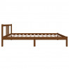 Estructura de cama madera maciza marrón miel 100x200 cm 5