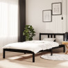 Estructura de cama madera maciza negro 100x200 cm 1
