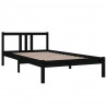 Estructura de cama madera maciza negro 100x200 cm 3