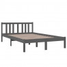 Estructura de cama madera maciza gris 120x200 cm 3