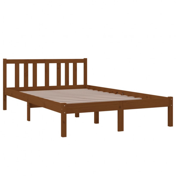 Estructura de cama madera maciza marrón miel 120x200 cm M 3