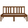 Estructura de cama madera maciza marrón miel 120x200 cm 4