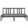 Estructura de cama madera maciza gris 140x200 cm 4