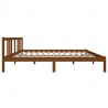 Estrutura cama king 150x200 cm madeira maciça castanho-mel 5