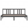 Estructura de cama de madera maciza gris 160x200 cm 4