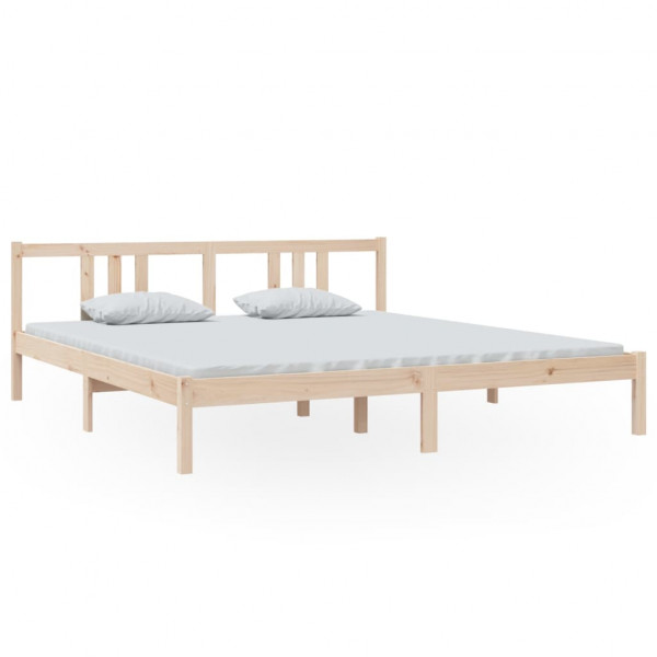 Estructura de cama madera maciza Super King 180x200 cm M 2