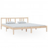 Estructura de cama madera maciza Super King 180x200 cm 2