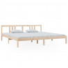 Estructura de cama madera maciza 200x200 cm 2