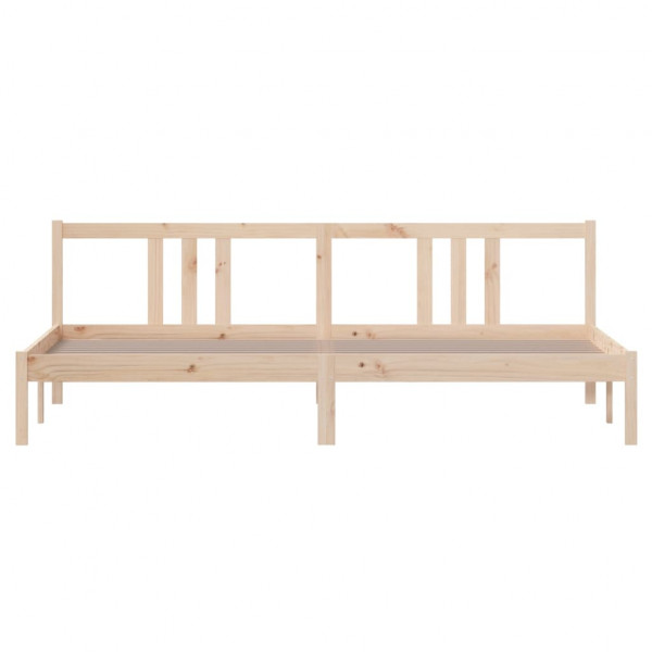 Estructura de cama madera maciza 200x200 cm M 4