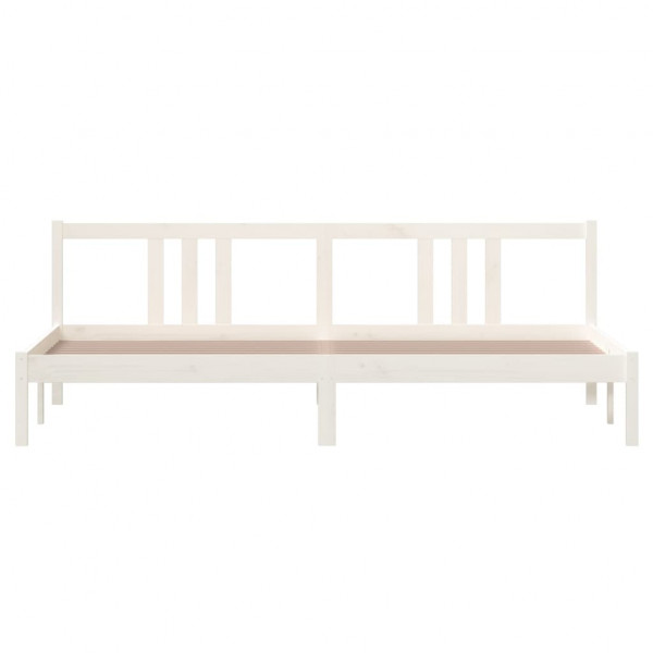 Estructura de cama madera maciza blanco 200x200 cm M 4