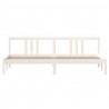 Estrutura de cama 200x200 cm madeira maciça branco 4
