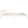 Estrutura de cama 200x200 cm madeira maciça branco 5