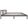 Estructura de cama madera maciza gris 200x200 cm 5