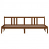 Estructura de cama madera maciza marrón miel 200x200 cm 4