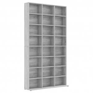 Estante de CD madera contrachapada gris Sonoma 102x23x177.5 cm H