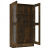 Vitrina madera contrachapada roble ahumado 82.5x30.5x150 cm 4