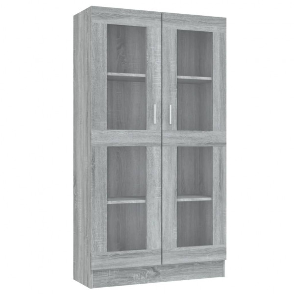 Vitrina madera contrachapada gris Sonoma 82.5x30.5x150 cm M 2