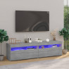 Mueble de TV con luces LED 2 uds gris Sonoma 75x35x40 cm 1