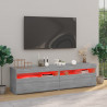 Mueble de TV con luces LED 2 uds gris Sonoma 75x35x40 cm 3
