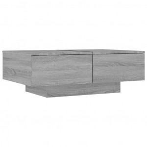 Mesa de centro madera contrachapada gris Sonoma 90x60x31 cm H