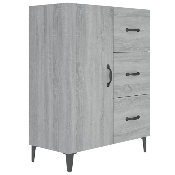 Aparador de madera de ingeniería gris Sonoma 69.5x34x90 cm M 2