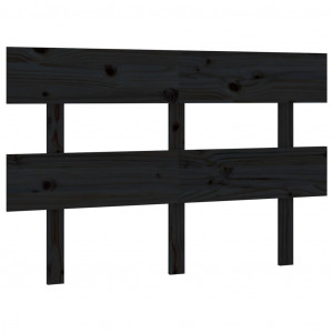 Cabecero de cama madera maciza de pino negro 124x3x81 cm H