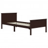 Estructura de cama madera maciza pino marrón oscuro 100x200 cm 3