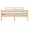 Estructura de cama doble madera maciza 135x190 cm 5