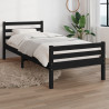 Estructura de cama madera maciza negro 90x200 cm 1