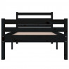 Estructura de cama madera maciza negro 90x200 cm 5