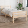 Estructura de cama madera maciza 100x200 cm 1