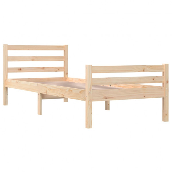 Estructura de cama madera maciza 100x200 cm M 4