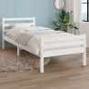 Estructura de cama madera maciza blanca 100x200 cm 1