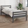Estructura de cama madera maciza gris 100x200 cm 1