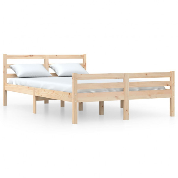 Estructura de cama de madera maciza 160x200 cm M 2